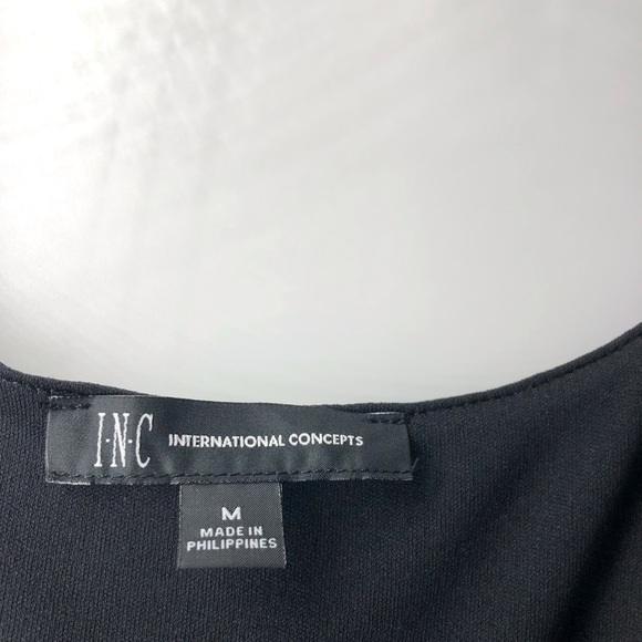 INC Asymmetric Scoop Neck Midi Wrap Front XL Dress - Picture 9 of 10